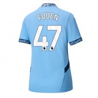 Stroje piłkarskie Manchester City Phil Foden #47 Koszulka Podstawowej dla damskie 2024-25 Krótki Rękaw